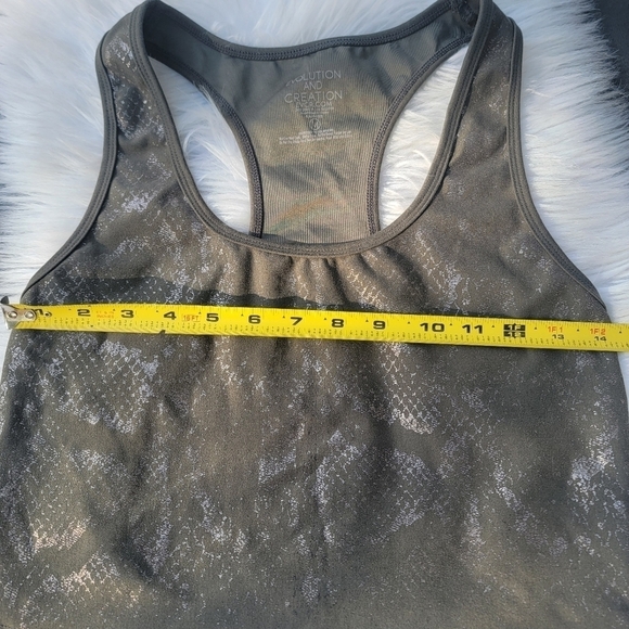 2/$20 Evolution and Creation Metallic Snakeskin Print Crop Top M - Picture 5 of 8